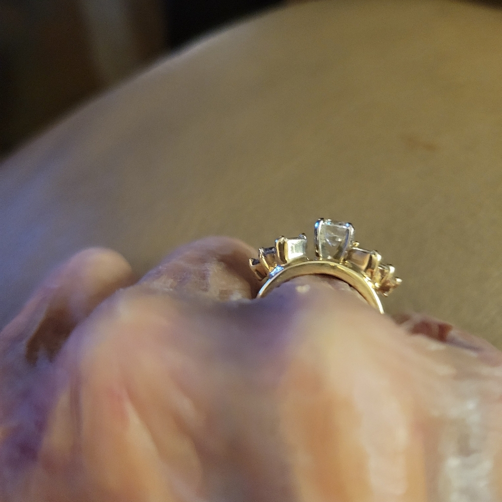 Yellow Gold And Diamond Wedding Set - Picture 9 of 10